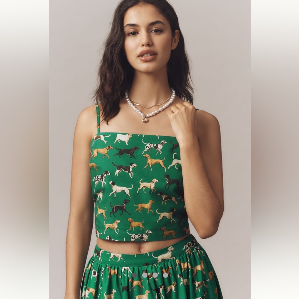 NWT Anthropologie Maeve Straight Neck Crop Tank Top